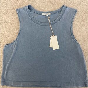 SLOANE JERSEY DENIM MUSCLE TANK
